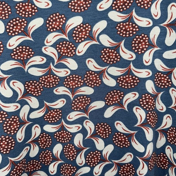 Lularoe Women's Perfect Tee Size XS Tunic Top Blue Floral High‎ Low Short Sleeve - Picture 2 of 7